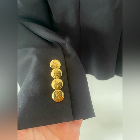 Ralph Lauren Black and Gold Military Blazer size 8 perfect like new condition - Picture 3 of 15
